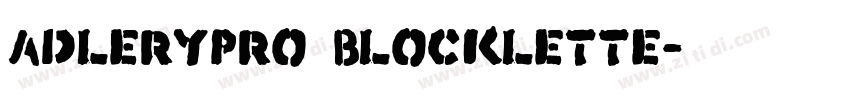 AdleryPro Blocklette字体转换